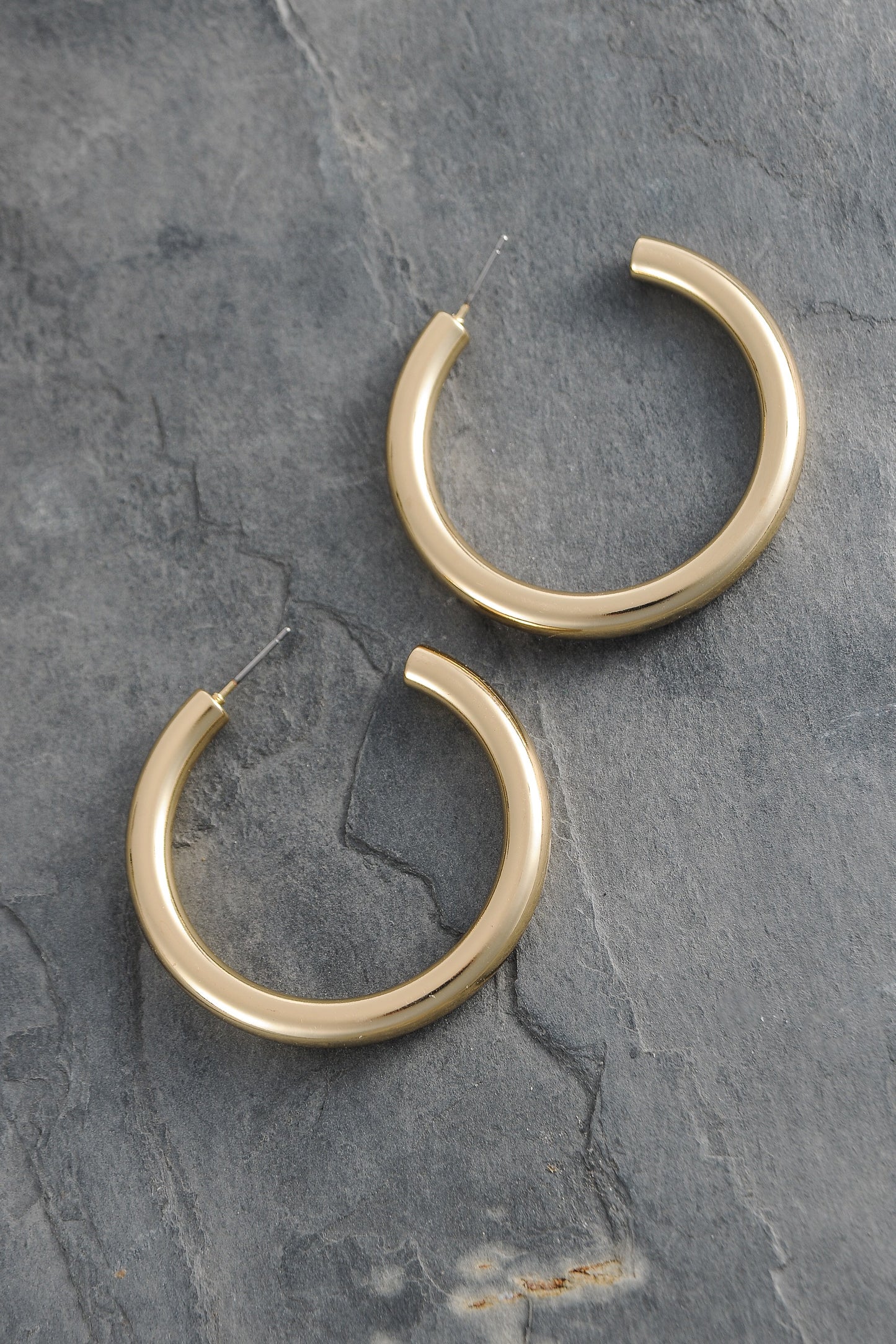 Classic Chunky Hoop Earring - Gold + Silver