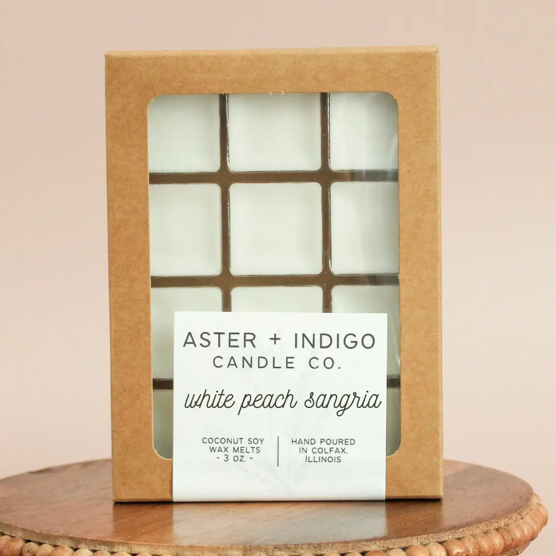 Aster + Indigo: White Peach Sangria Soy Wax Melts
