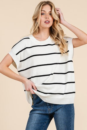 Wren Striped Knit Top