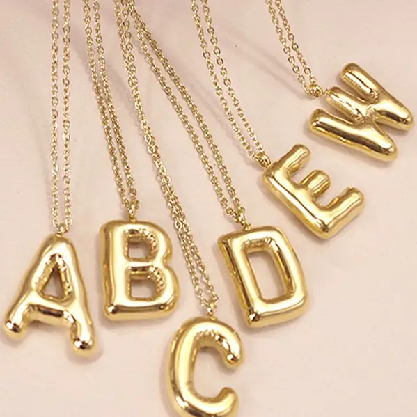 SS Balloon Initial Necklace
