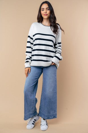 Eloise Striped Knit Sweater