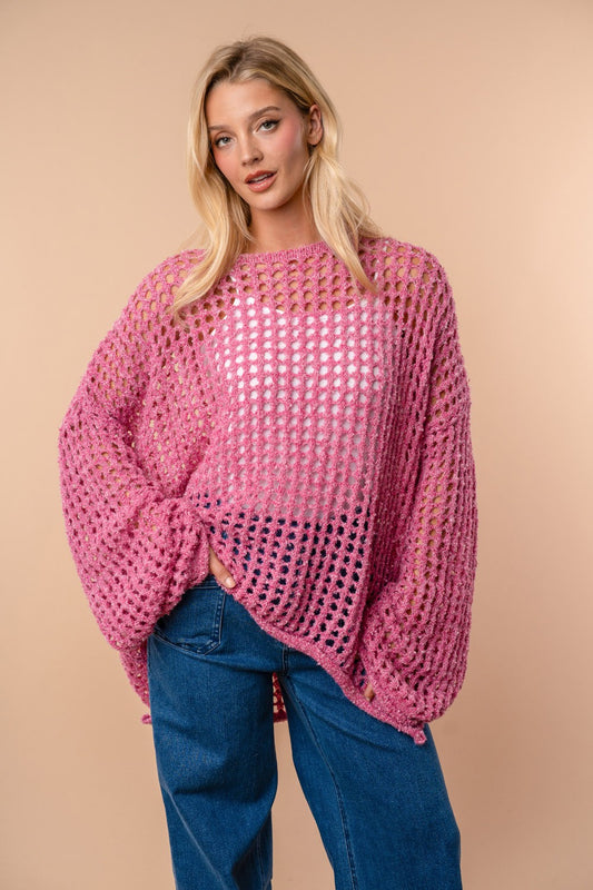 Pretty in Pink Knit Pullover