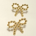 Hypoallergenic Ball Rope Bow Earrings