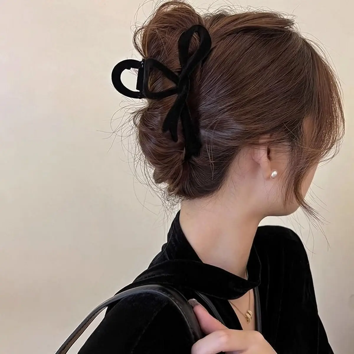 Velvet Bow Hair Clip