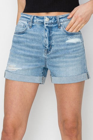 Lila Denim Shorts