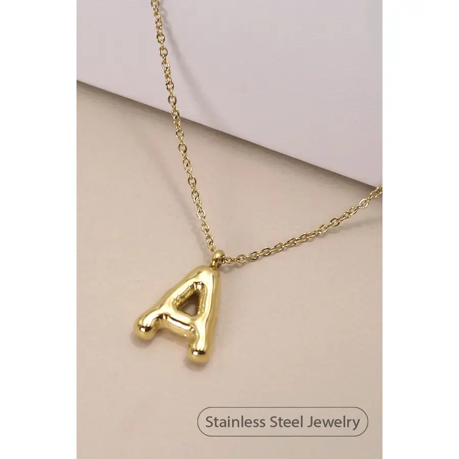 SS Balloon Initial Necklace
