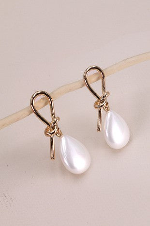 Hypoallergenic Bow Teardrop Earrings