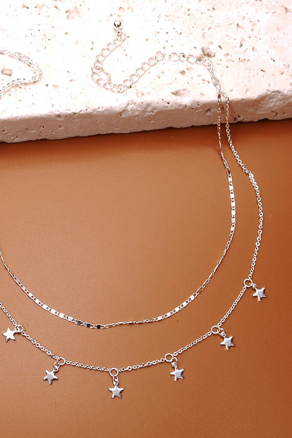 Star Necklace - Gold + Silver