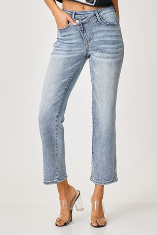 Mattie Crossover Straight Denim