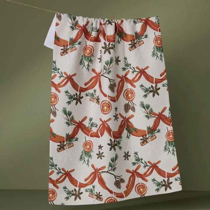 Naranjas Geometry Tea Towel