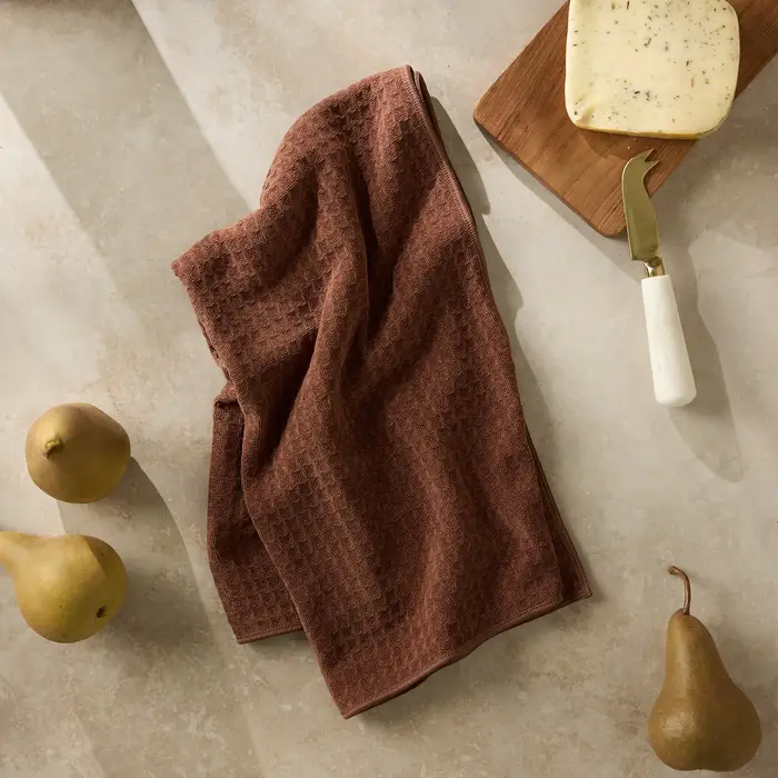 Maple Truffle Geometry Hand Towel