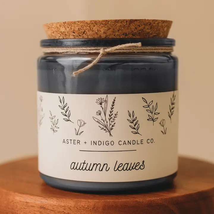 Aster + Indigo: Autumn Leaves Soy Candle