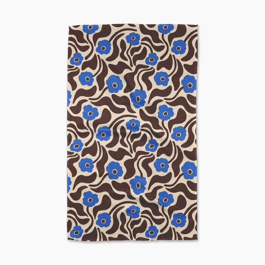 Geometry: Dancing Blooms Tea Towel