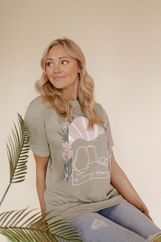A Living Hope Graphic Tee: Easter Collection