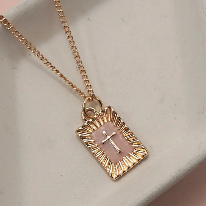 Sunburst Cross Necklace