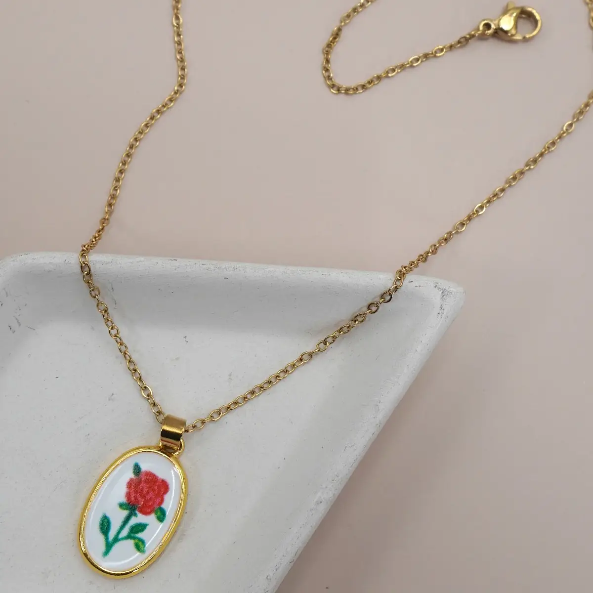 Hypoallergenic Floral Necklace