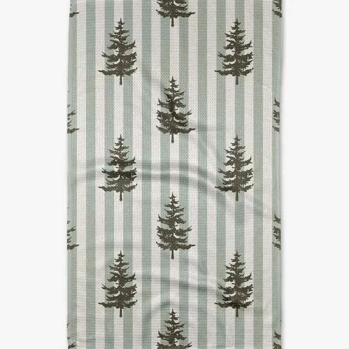 Fir Real Geometry Tea Towel