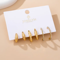 Hypoallergenic: Tapered Rhinestone Earring Trio