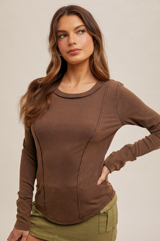 Barrett Ribbed Henley Top