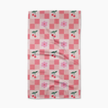 Geometry Floral and Cherries Tea Towel