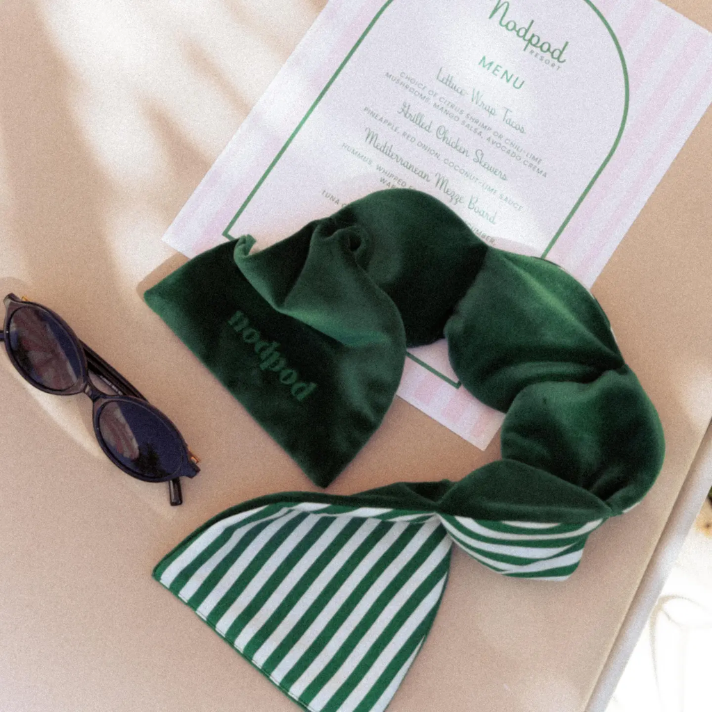 NodPod: Green Cabana Weighted Sleep Mask (Resort Collection)