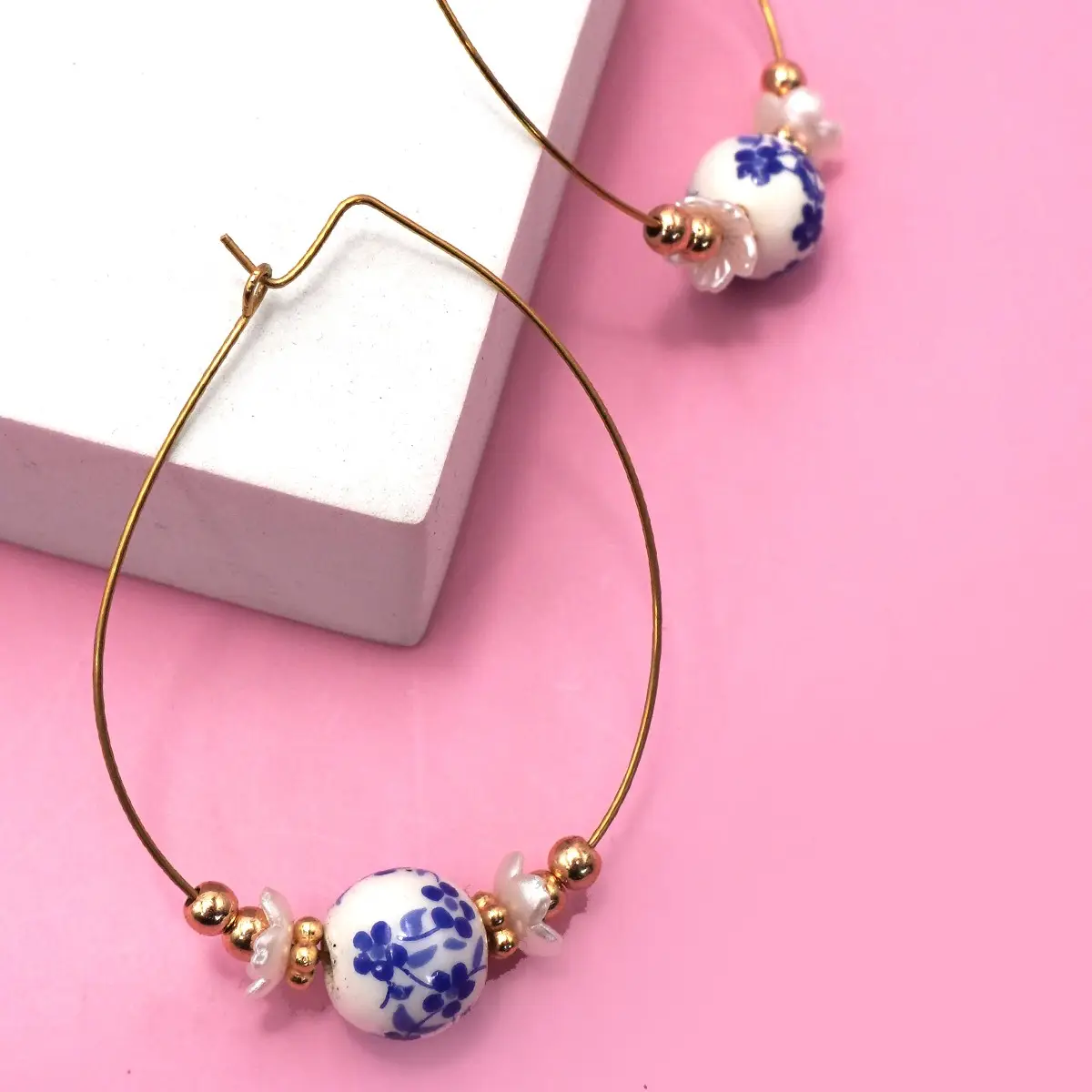 Hypoallergenic: Porcelain Teardrop Earrings