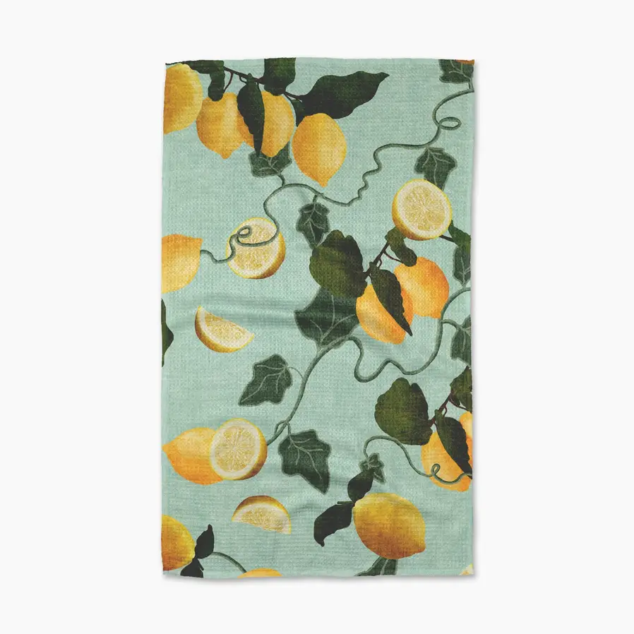 Geometry: Amalfi Lemon Tea Towel