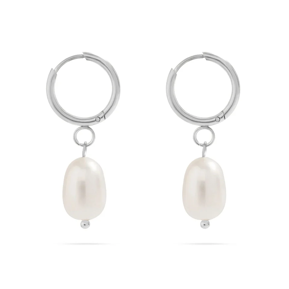 Hypoallergenic Pearl Huggie Earrings