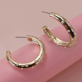 Hypoallergenic Pearl Studded Hoop Earrings