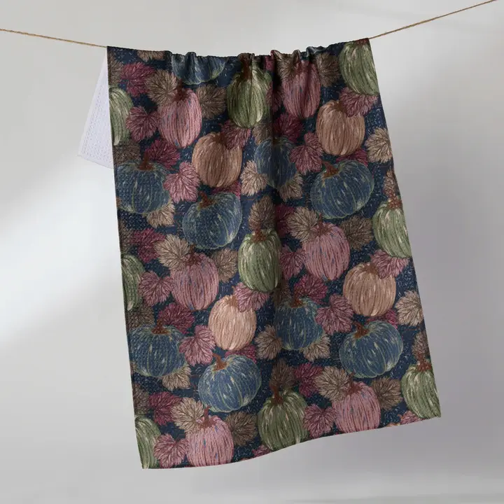 Geometry: Multicolor Harvest Moon Tea Towel