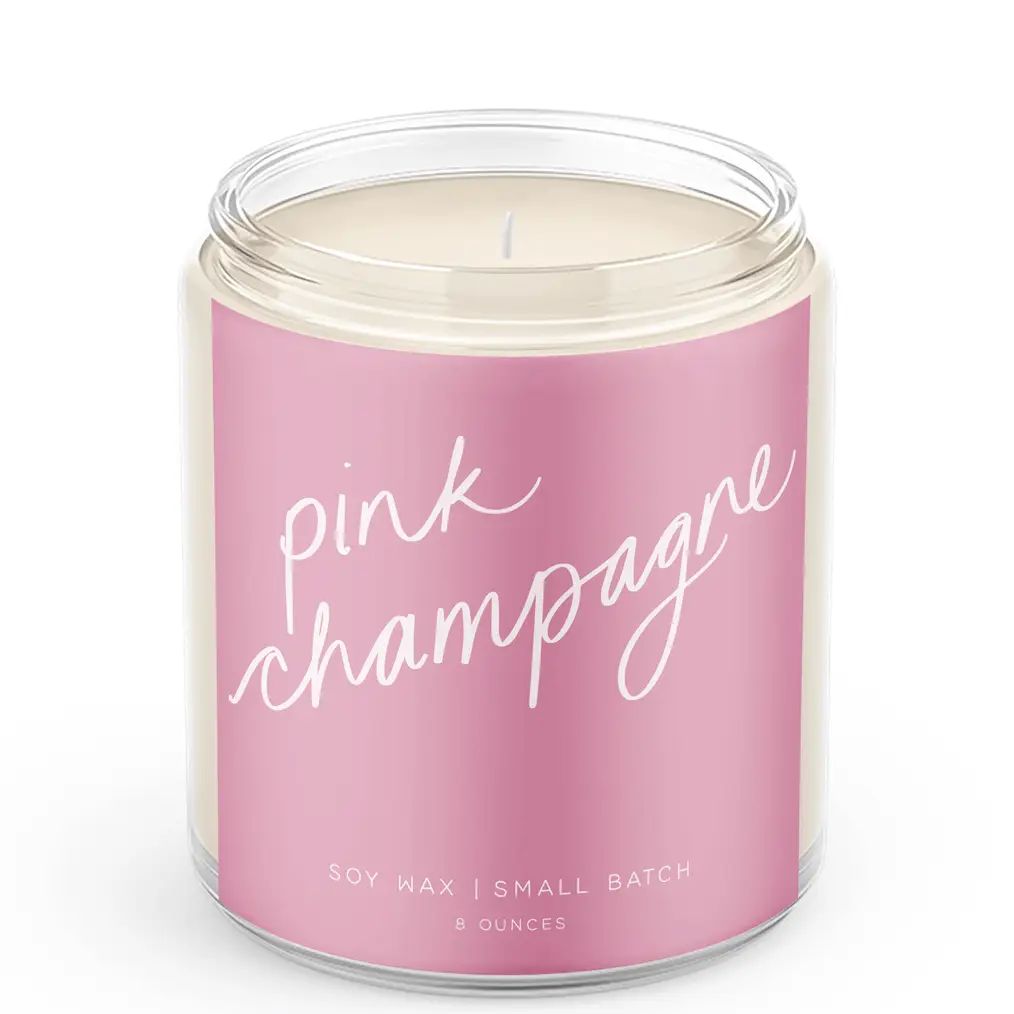 Pink Champagne Soy Candle