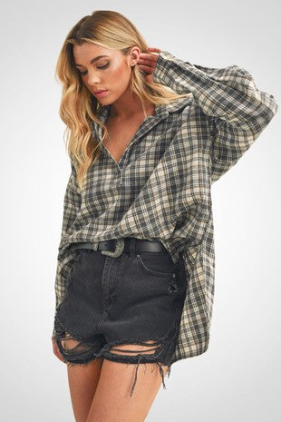 Grant Plaid Top