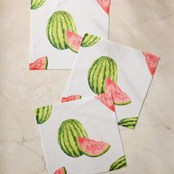 Geometry: Melon Market Dishcloth Set