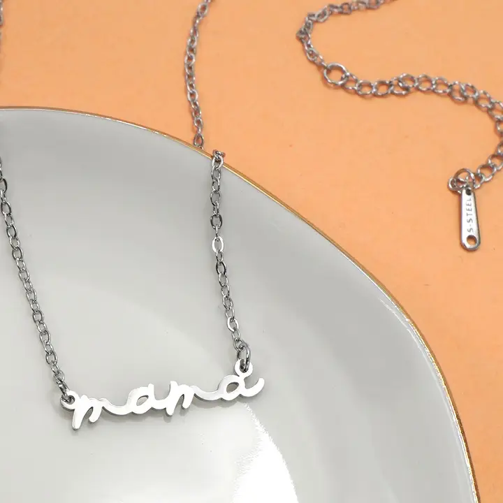 Hypoallergenic: Silver Mama Necklace