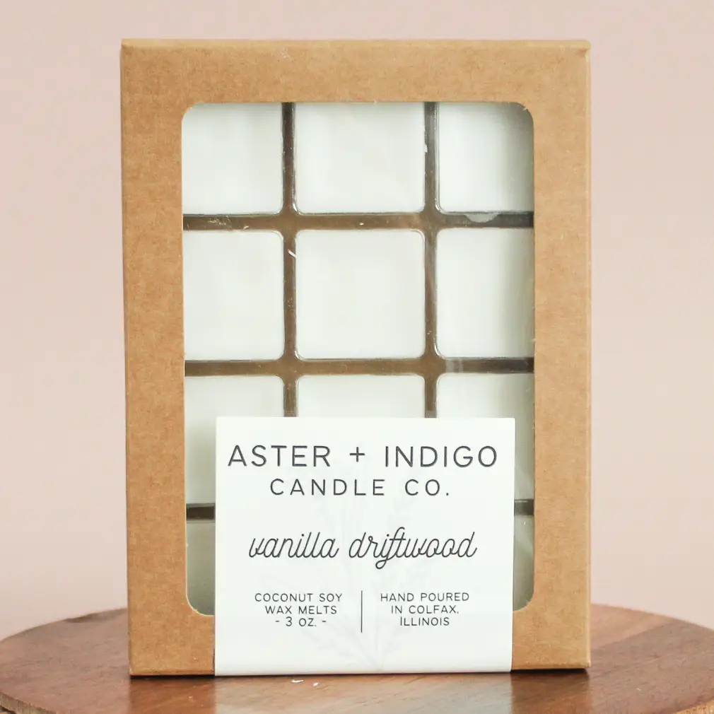 Aster + Indigo: Vanilla Driftwood Soy Wax Melts