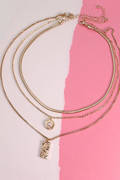 Snake Chain 3 Row Necklace