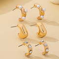 Hypoallergenic: Pearl Earring Trio