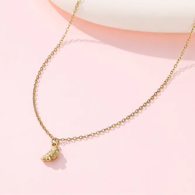 Hypoallergenic: Croissant Necklace