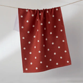 Geometry: Clay Red Dotty Apple Tea Towel
