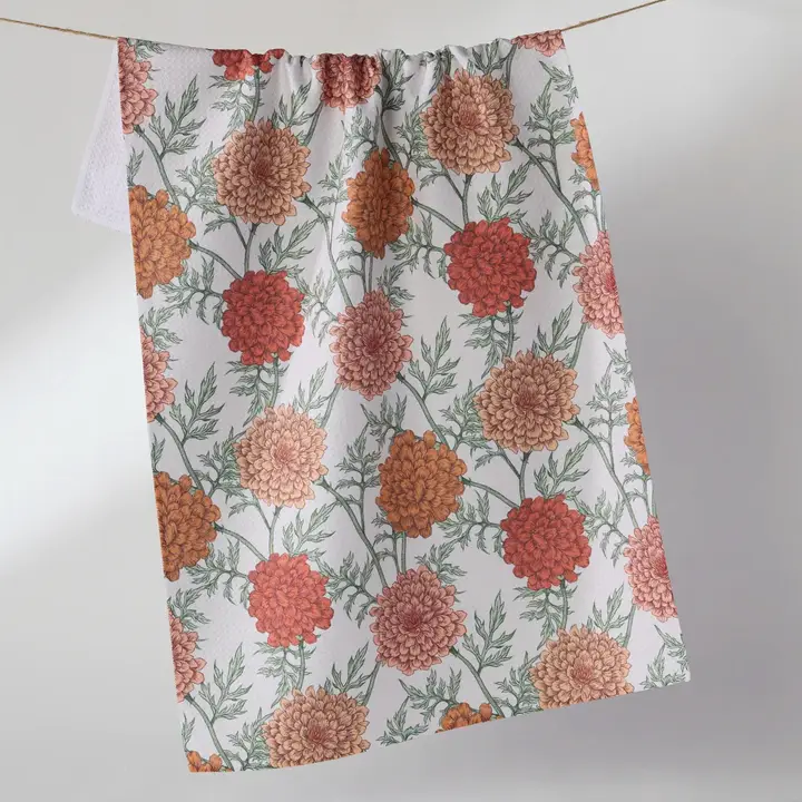 Geometry: Marigold Manor Tea Towel