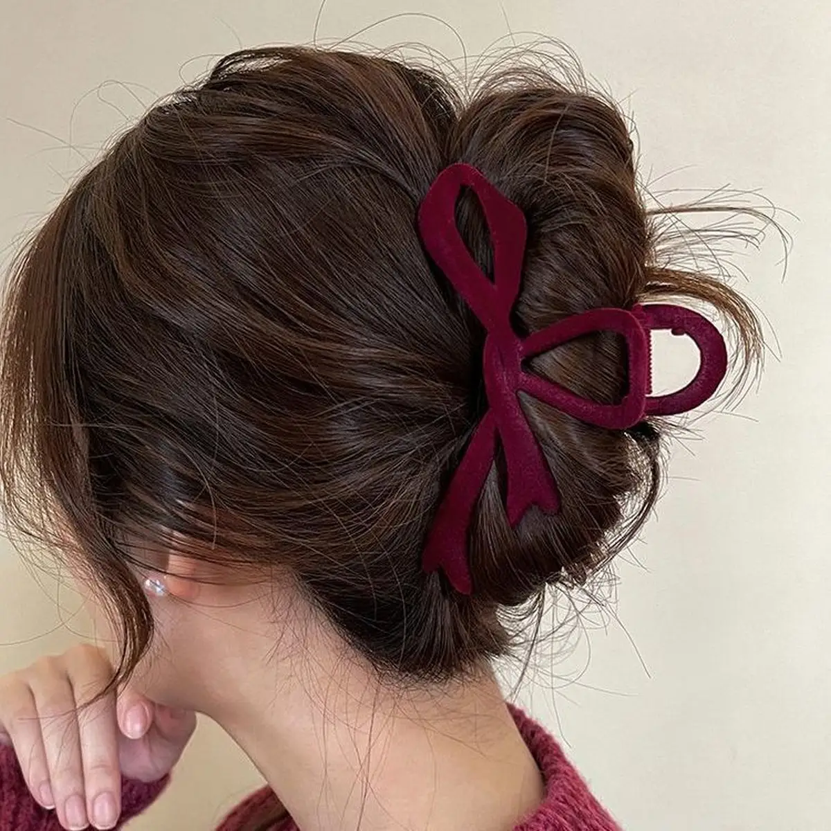 Velvet Bow Hair Clip