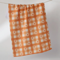 Geometry: Pumpkin Check Tea Towel
