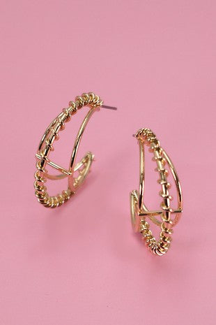 Double Wire Hoop Earrings