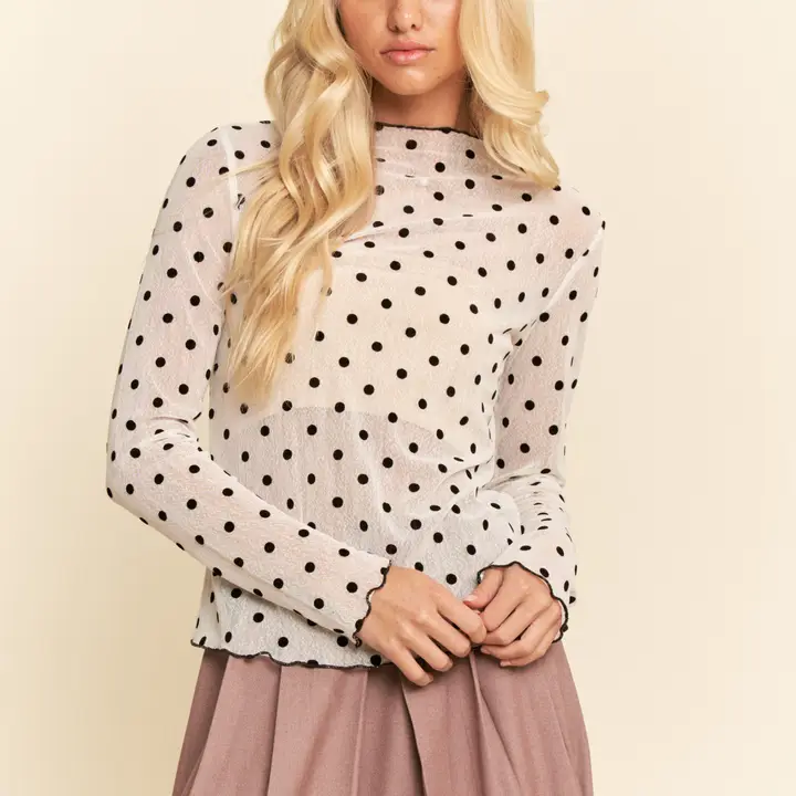 Everlee Polka Dot Top