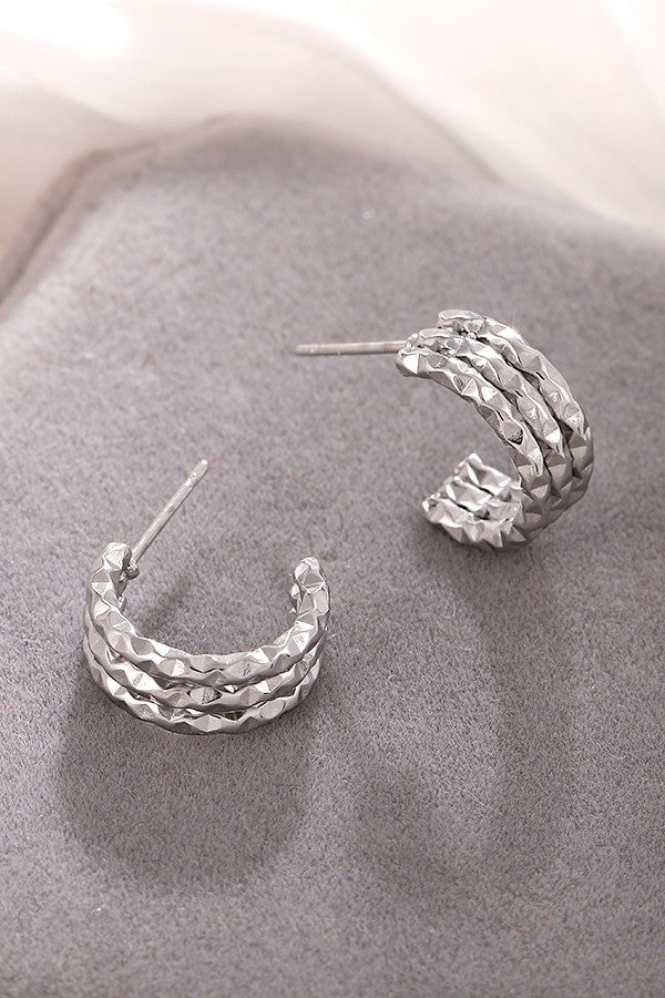 SS Textured Hoops