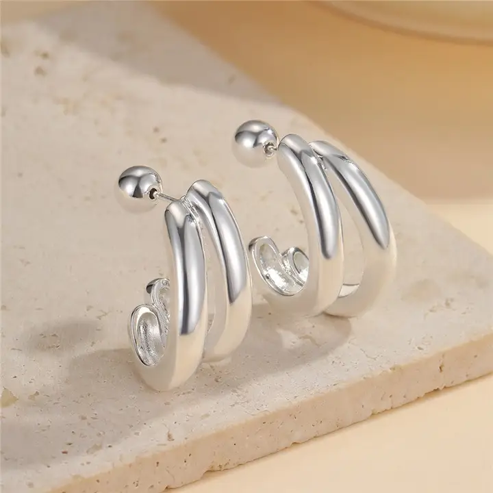 Hypoallergenic Silver Hoop Earring