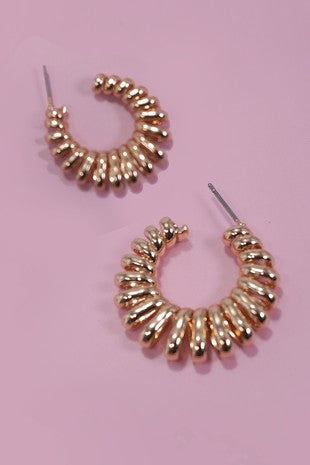 Hypoallergenic Textured Hoops