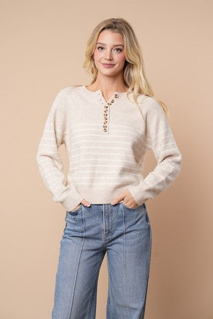 Theo Striped Knit Sweater