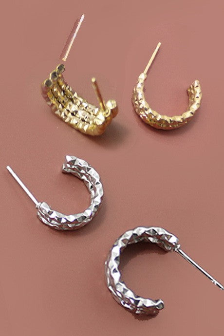 SS Textured Hoops