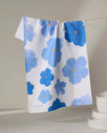 Geometry: Blue Blossoms Tea Towel